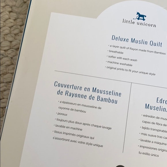 Little unicorn deluxe muslin quilt - Picture 3 of 5